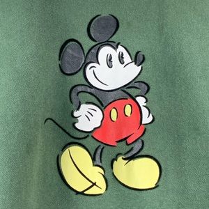 Disney Retro Mickey With Suade Outline XXL Sage